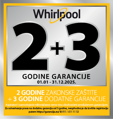 Whirlpool mašine za sudove - 2+3 godine garancija